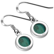 Turquoise Round Sterling Silver Earrings